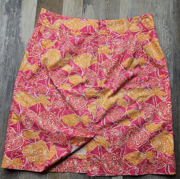 Lilly Pulitzer Jubilee Beaverly Hills Bubbly Skirt Women's 4 Pink Orange Pattern - Picture 7 of 7